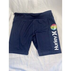 new Hurley shorts girls board shorts swim active Navy High Rise Upf50 485278 L
